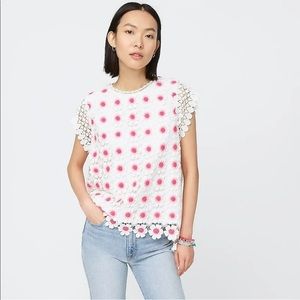 J Crew Women’s Floral Crochet Sleeveless Top Size Medium